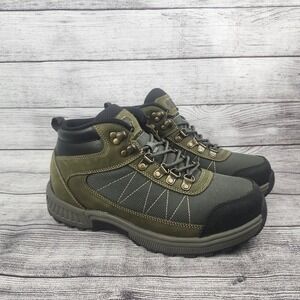 Orthofeet Hunter Hiking Shoes Mens Size 8 4E Wide Olive Leather 490 Boots